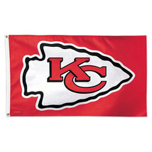 Kansas City Chiefs Flag 3x5 Deluxe Style - $1,498.63 MXN