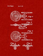 USS Enterprise from Star Trek: The Motion Picture Patent Print - Burgundy Red - £6.28 GBP+