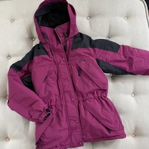 LL Bean Winter Coat Parka Plum Magenta Ski Snowboard S Petite - $736.56 MXN
