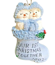 Encore Snow Buddies Our 1st Xmas 2002 Ornament Christmas Tree Holiday 97547 VTG - £8.50 GBP