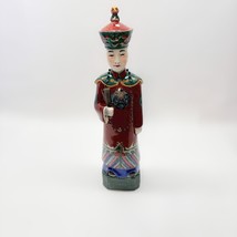 15&quot; Qianlong Dynasty Marked Chinese Enamel Porcelain Emperor Statue Antique - $1,723.02 MXN