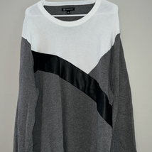 International Concepts INC Sweater Womens XXL Knit Leather Trim - £15.35 GBP