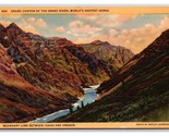 Snake River Grand Canyon Idaho ID Oregon OR UNP Linen Postcard N26 - $2.92