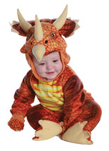 Underwraps Costumes Baby&#39;s Triceratops Costume Jumpsuit, Rust, Large (2T-4T) - £85.19 GBP