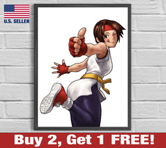SNK King of Fighters Fatal Fury Yuri Sakazaki 18&quot; x 24&quot; Poster Print Game Room - £10.61 GBP