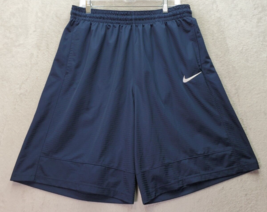 Nike Basketball Shorts Mens XL Navy Striped 100% Polyester Pockets Elast... - £16.89 GBP