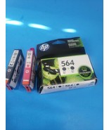 4 Pack Genuine HP two 564 Black + Black and Magenta XL Ink Cartridges - £19.54 GBP