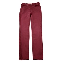 Bullhead Denim Co Pants Womens 7 Red skinny High Rise Button Pocket Denim Jeans - $25.62