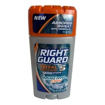 Right Guard Total Defense 5 Mineral Dry Antiperspirant Deodorant 2.6 oz New - £21.78 GBP
