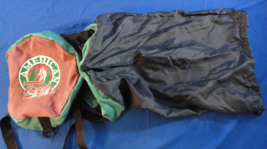 AMERICAN TRAILS BLUE GREEN ORANGE CAMPING EMPTY SLEEPING BAG CARRIER 26X... - £17.19 GBP