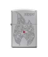 Zippo Lighter - Flame w/ Red Swarovski Crystal High Polish Chrome - 853401 - $680.28 MXN
