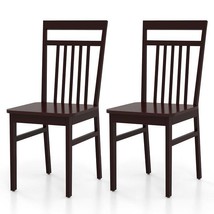 Set of 2- Modern Farmhouse Dark Wood High Back Dining Chair 280 lbs. Max... - $195.99