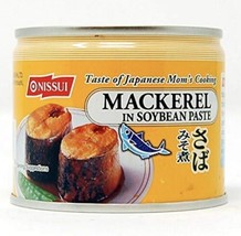 Nissui Mackerel In Soybean Paste 6.7 Oz Can (Pack Of 3 Cans) - £35.50 GBP