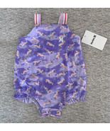 NWT Hurley Infant Baby Girl&#39;s Romper Jumpsuit Seahorse Purple size 9M 9 ... - $10.21 CAD