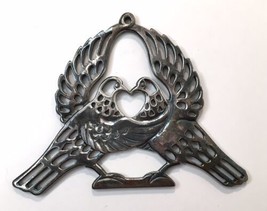 Vtg Kirk Stieff Silver Plated Christmas Tree Ornament 2 Love Birds Turtle Doves - £11.99 GBP
