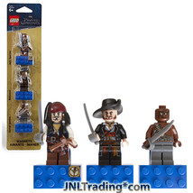 2011 Lego Pirates of the Caribbean Magnet 853191 Jack Sparrow, Barbossa, Zombie - £23.96 GBP