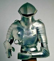 Medieval Warrior Armor Suit Jousting Armor Suit Combat Armor Frog Mouth Helmet - £765.55 GBP