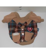 Elfidog Christmas XMAS Dog Elf outfit size XS xtra small Brown Red white - $14.80