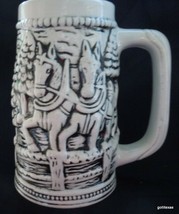 Mug Stein Holiday &#39;80&#39;s Clydsdales Relief 6.25&quot; - £14.01 GBP