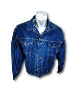 Calvin Klein Mens Denim Jacket Blue Size M Retro 80s LS Metal Buttons - $41.53