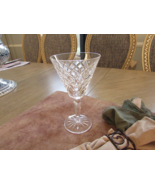 Waterford Crystal Large Stem Wine Glass Seneca Pattern 7&quot;H x 4&quot;W Signed - $27.08 CAD