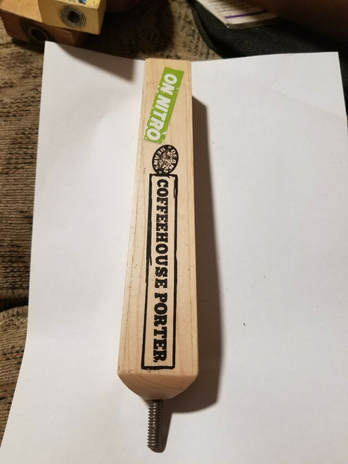 Beer Tap Handle - Dean Beans - Coffeehouse Porter - $7.91