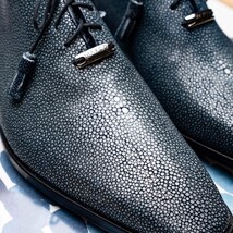 Pannuci Exotic Men's Shoes Classic Dress Oxford Tasseled Laces Navy image 13