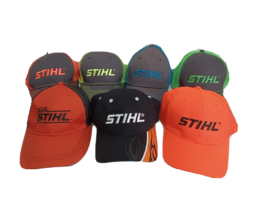 Lot of 7 Stihl Chainsaw Hats: (3) Hook &amp; Loop Back (4) Neon Snapback Tru... - £29.88 GBP