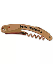 TMD Holdings Pour Decisions Copper Stainless Steel Hinged Corkscrew wine Opener - £5.22 GBP