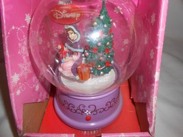Vintage Disney Princess Snow Globe on/off switch plays 2 songs Original Box  - $55.74