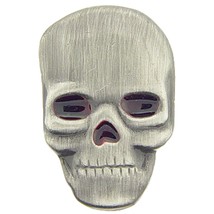 Skull with Red Eyes Pin 1&quot; - £14.14 GBP
