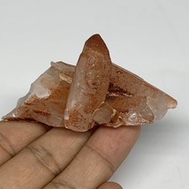 47.3g, 2.8&quot;x1.3&quot;x1&quot; Red Quartz Crystal Cluster Mineral Specimens @Morocco, B1131 - £13.42 GBP