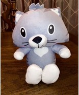 KITTY CAT  GRAY  and WHITE cuddly comfort STUFFED ANIMAL - £12.67 GBP