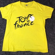 Tour De France Shirt Unisex Extra Large Yellow Official Product Cotton - £15.39 GBP