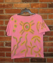 Abstract Art Hand Painted Raw Edge T-shirt Top Unisex Size S - $30.00