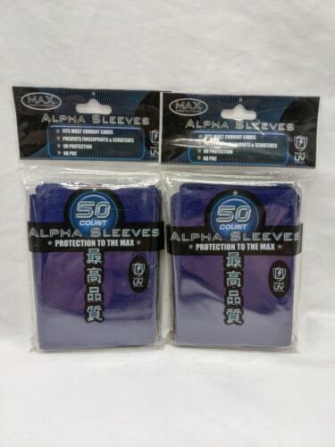 (2) (50) Packs Vintage Max Protection Blue Alpha Japanese Size Sleeves #7050L FB - $35.63