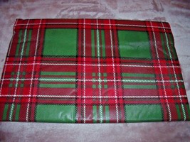 NEW 52 X 70 Christmas PLAID TABLECLOTH Red Green Black White HOLIDAY Oblong - $17.77