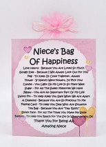 Niece&#39;s Bag of Happiness - Unique Sentimental Novelty Keepsake Gift &amp; Card - £6.46 GBP