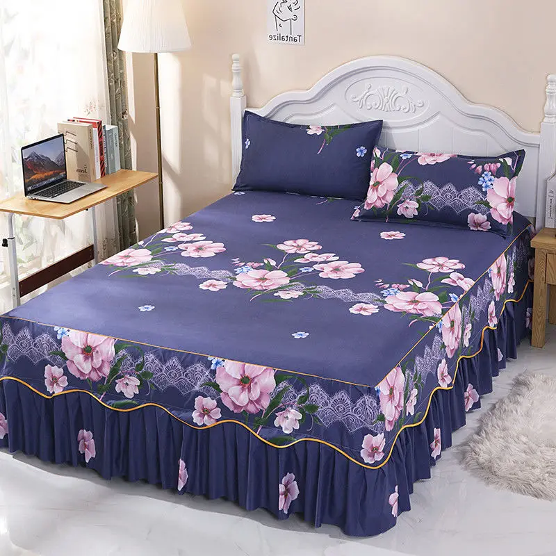 3 Pcs Bedding Smooth Quilted Bedspread on The Bed Light  Home Linen Bed Sheet Se - £150.90 GBP
