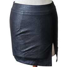 Black Faux Leather Mini Skirt Size XXS - $24.75