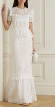 Erdem Alda Patchwork Lace White Gown NWT Wedding Size 4 - $990.00