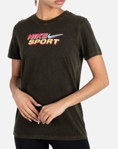 Nike Womens Sportswear Cotton Logo T-Shirt color Black Size S - £27.95 GBP