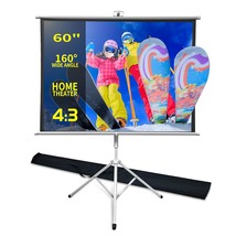 Projector Screen With Stand 60Inch Portable Movie Screen For Projector F... - $111.99