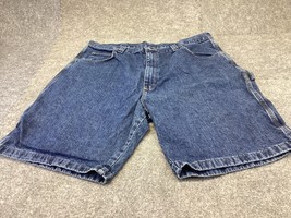 Wrangler Shorts Men’s Size 40 Blue Denim Jeans Carpenter Workwear 10 in inseam - £11.03 GBP