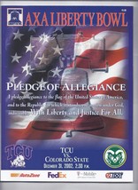 2002 Liberty Bowl Game Program TCU Colorado State - £65.93 GBP