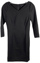 Joe&#39;s Womens Long Sleeve V Neck Back Zip Closure Black Casual Mini Dress Sz XS - £22.30 GBP