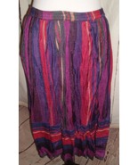 Vintage Skirt Mervyns Striped Gypsy Hippy Boho Rayon India Sz S Original... - £27.05 GBP