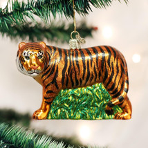 Old World Christmas Tiger Safari Zoo Animal Glass Christmas Ornament 12115 - £20.21 GBP