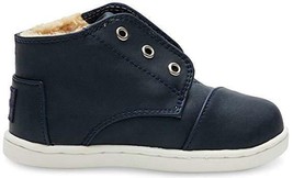 TOMS BABY PASEO MID SYNTHETIC LEATHER BOOTIES Blue Sz 5 Free Shipping - £46.29 GBP