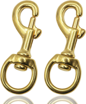 EKEV Flag Clips for Rope - 2-Pack 3.1&quot; Bronze Brass Flagpole Snap Hooks ... - £11.14 GBP